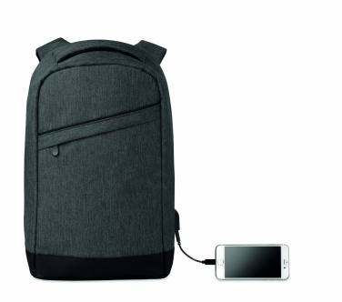 Logo trade promotional product photo of: 2 tone backpack incl USB plug
